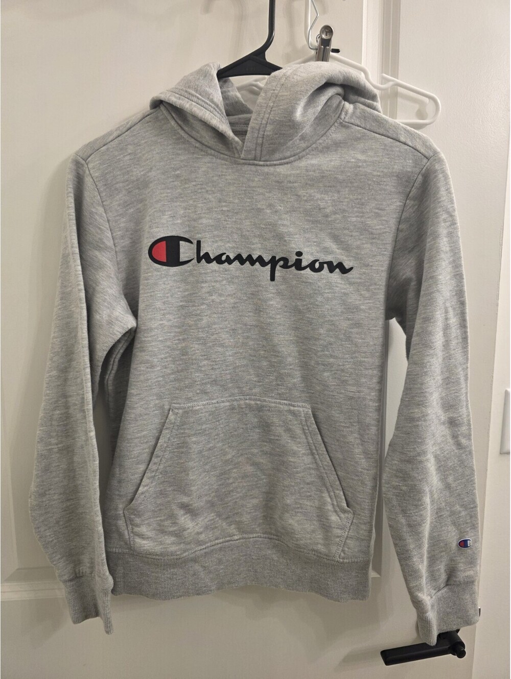 Champion Boys Hoodie Gray Size Large Long Sleeve